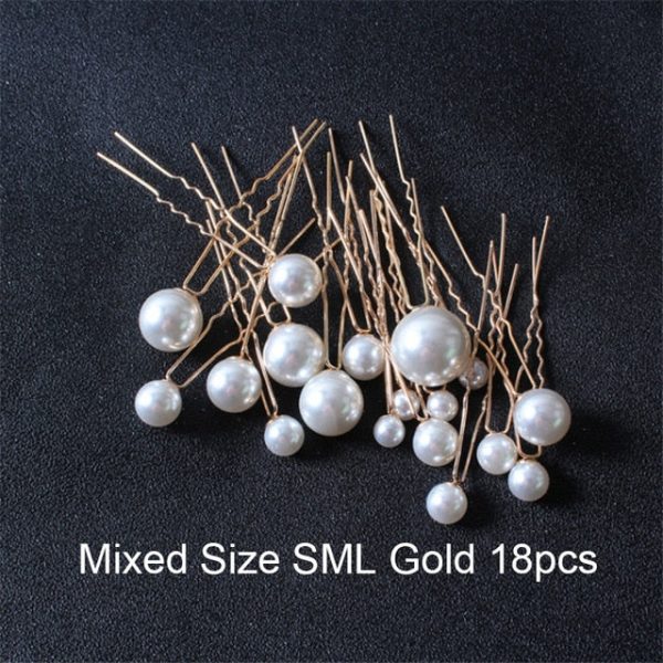 Women U Shape Hair Clips Bobby Pins for Women Girls Brides Hairstyling Tools Accessories Crystal Pearl Hairpins Metal Barrettes - Image 24
