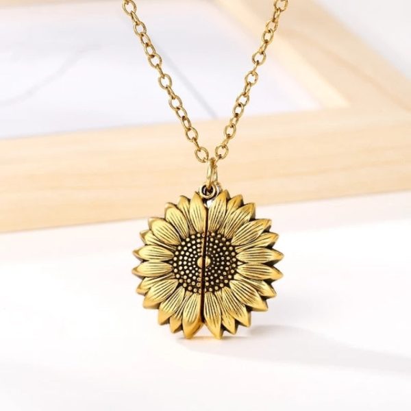 You Are My Sunshine Sunflower Necklaces For Women Rose Gold Silver Color - Image 5