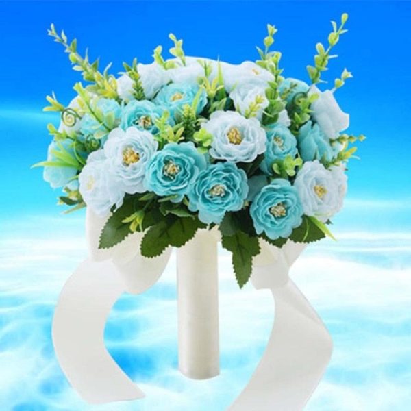 Wild Artificial Floral Handmade Bridal Bouquet-Wedding Flowers - Image 9