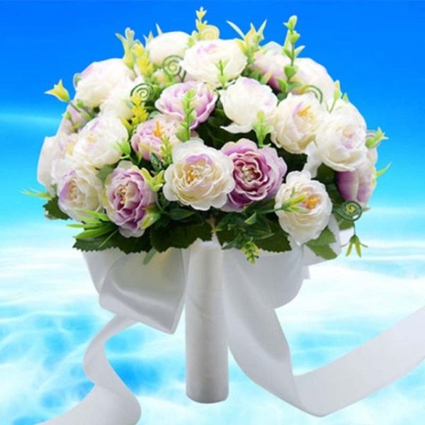 Wild Artificial Floral Handmade Bridal Bouquet-Wedding Flowers - Image 10