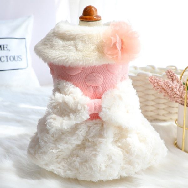 Winter Cat or Dog Fancy Winter Dress - Outfit-Small Dog Clothes-Pet Party Clothing - Image 3